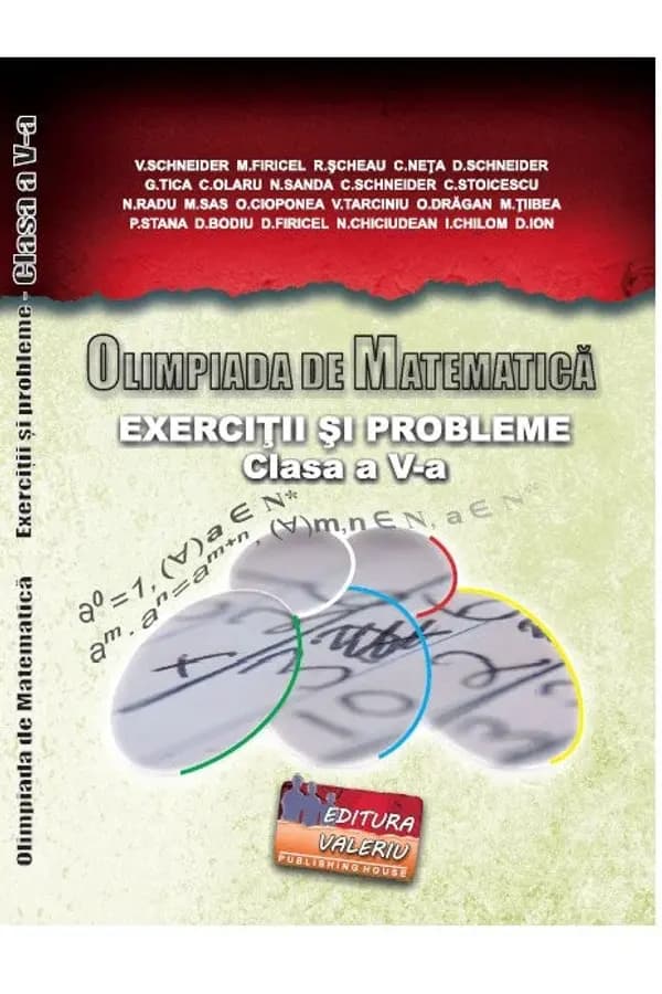 Coperta cărții Olimpiada de matematică. Exerciții și probleme pentru clasa a V-a