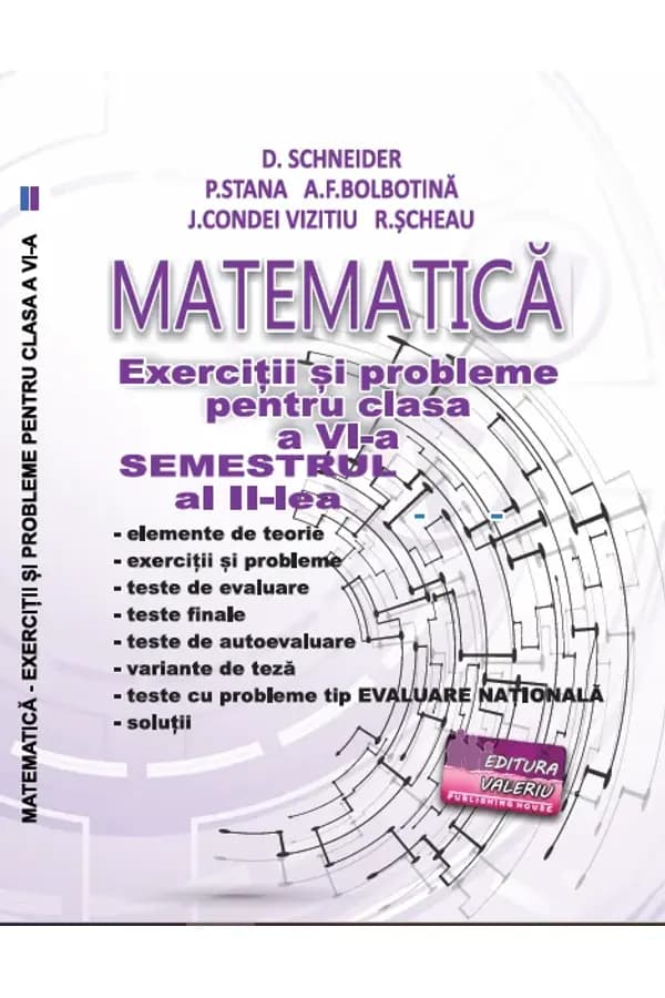 Coperta cărții Matematică. Exerciții și probleme. Clasa a VI-a, semestrul al II-lea