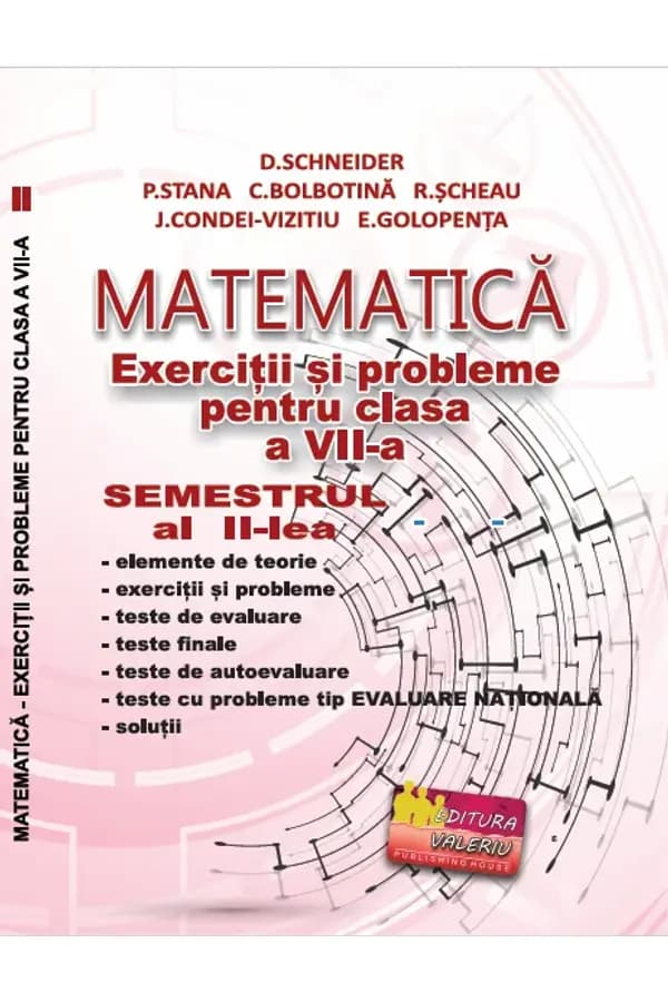 Coperta cărții Matematică. Exerciții și probleme. Clasa a VII-a, semestrul al II-lea