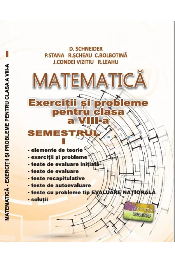 Coperta cărții Matematică. Exerciții și probleme. Clasa a VIII-a, semestrul I