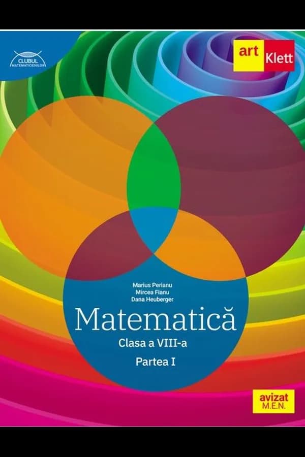 Coperta cărții Matematică. Clasa a VIII-a. Partea I. Clubul Matematicienilor