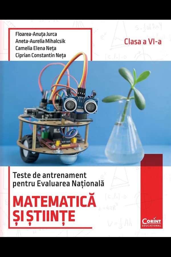 Coperta cărții Teste de antrenament pentru Evaluarea Națională. Matematică și științe. Clasa a VI-a