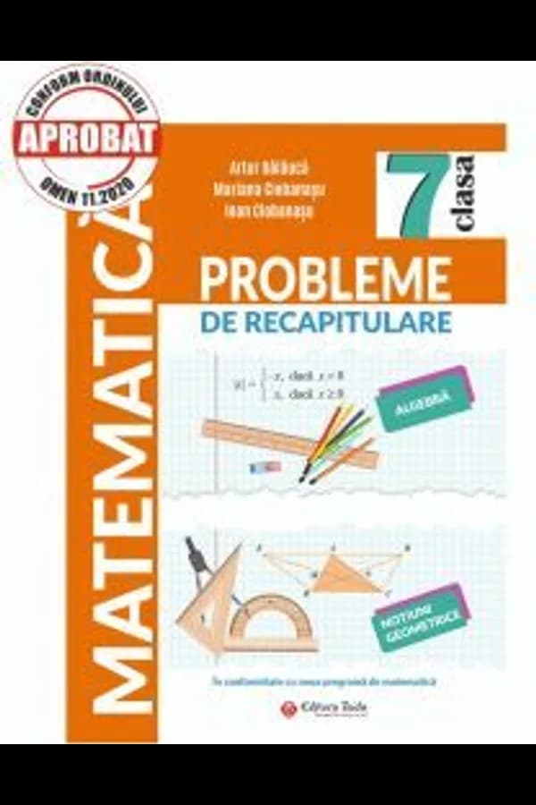 Coperta cărții Probleme de recapitulare în vacanță și nu numai. Matematică. Clasa a VII-a. Ediția a II-a