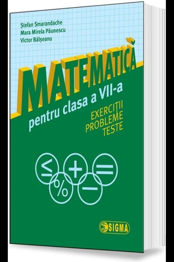 Coperta cărții Matematică pentru clasa a VII-a. Exerciții. Probleme. Teste