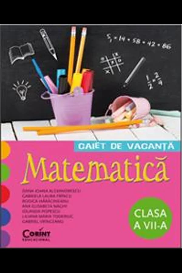Coperta cărții Caiet de vacanță. Matematica. Clasa a VII-a