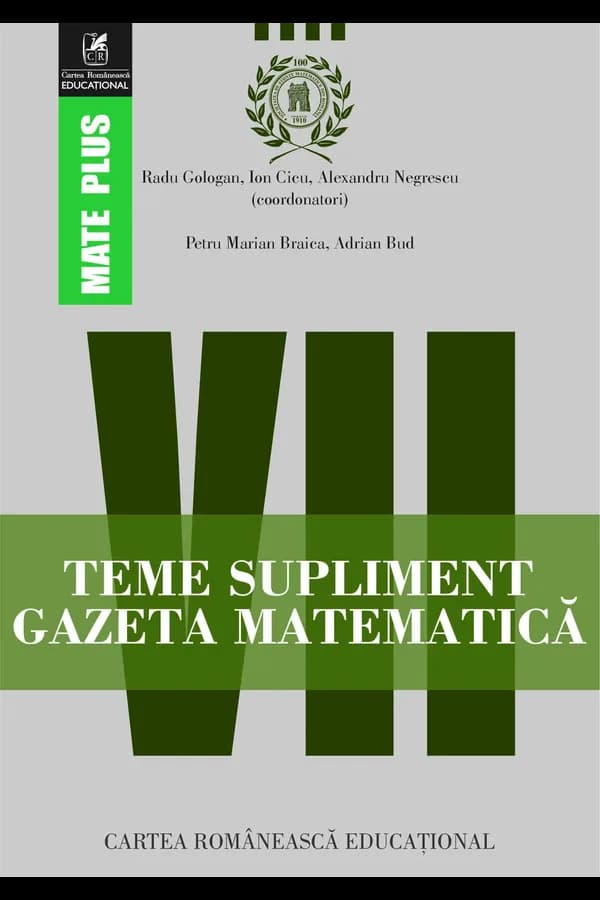 Coperta cărții Teme supliment Gazeta Matematică. Clasa a VII-a