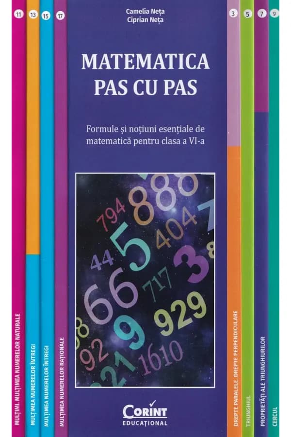 Coperta cărții Matematică pas cu pas. Formule și noțiuni esențiale. Clasa a VI-a