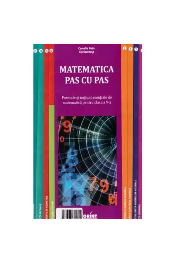 Coperta cărții Matematică pas cu pas. Formule și noțiuni esențiale. Clasa a V-a