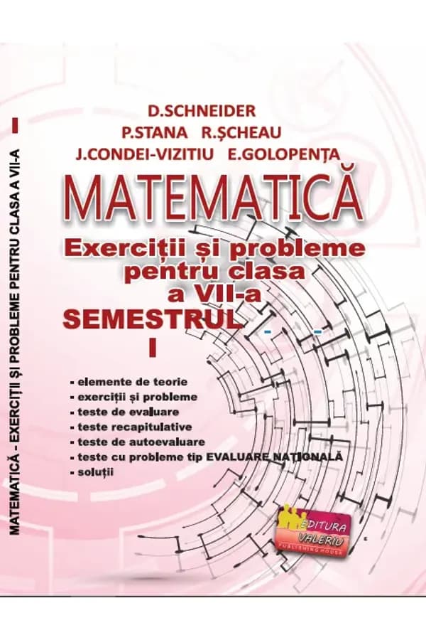 Coperta cărții Matematică. Exerciții și probleme. Clasa a VII-a, semestrul I