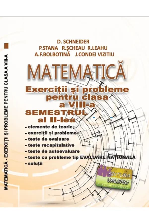 Coperta cărții Matematică. Exerciții și probleme. Clasa a VIII-a, semestrul al II-lea